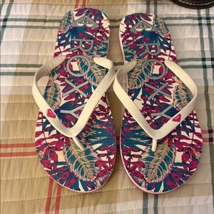 Roxy Women's Leafy Sandals - Pink and Blue